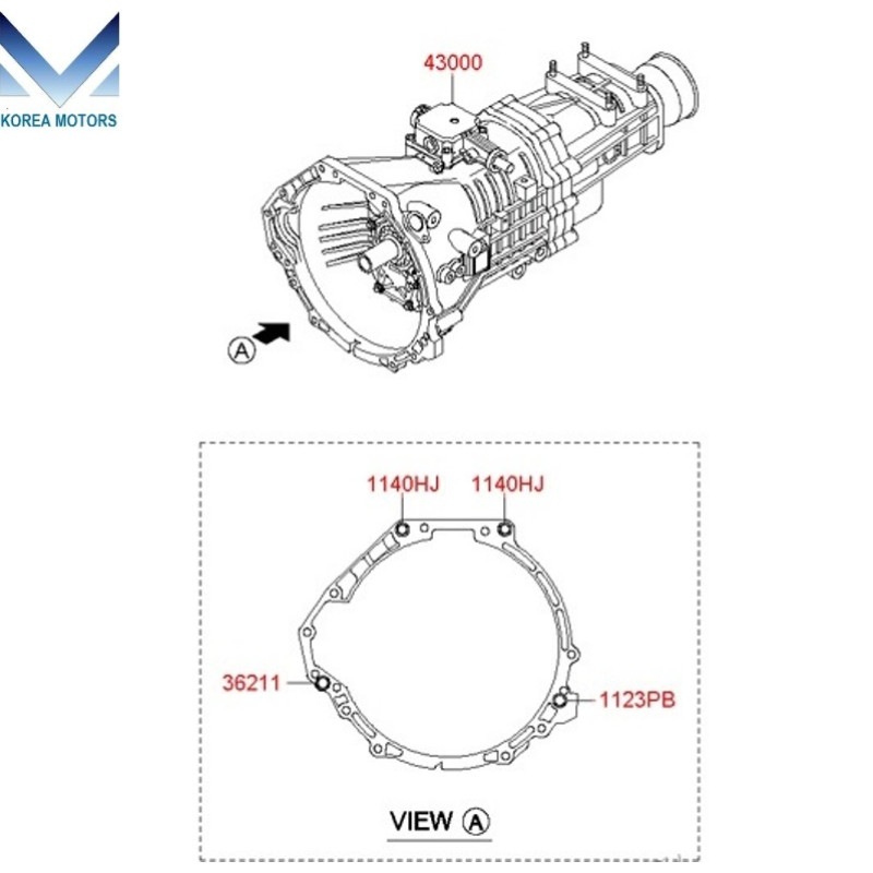 NEW MANUAL TRANSMISSION 6SPEED 2WD SET FOR HYUNDAI STAREX H1 200715